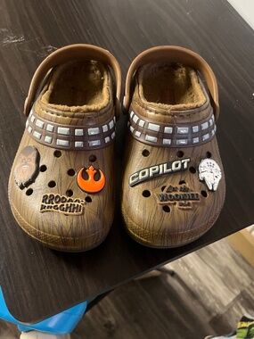 Kids fuzzy crocs